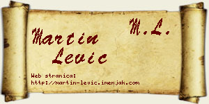 Martin Lević vizit kartica